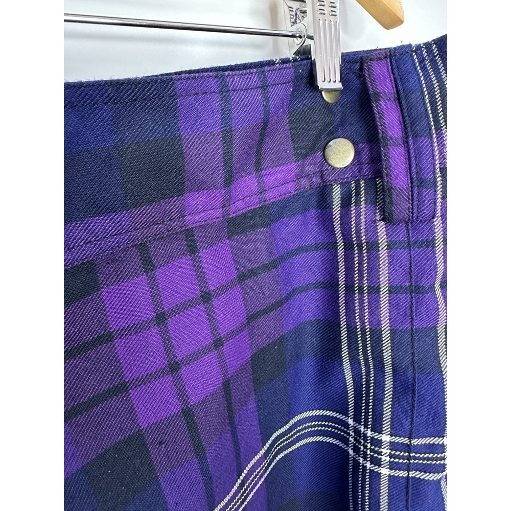 Five Rivers 5R Purple Plaid Utility Kilt Cargo Pockets Size 38 Cosplay Festival - Picture 7 of 14